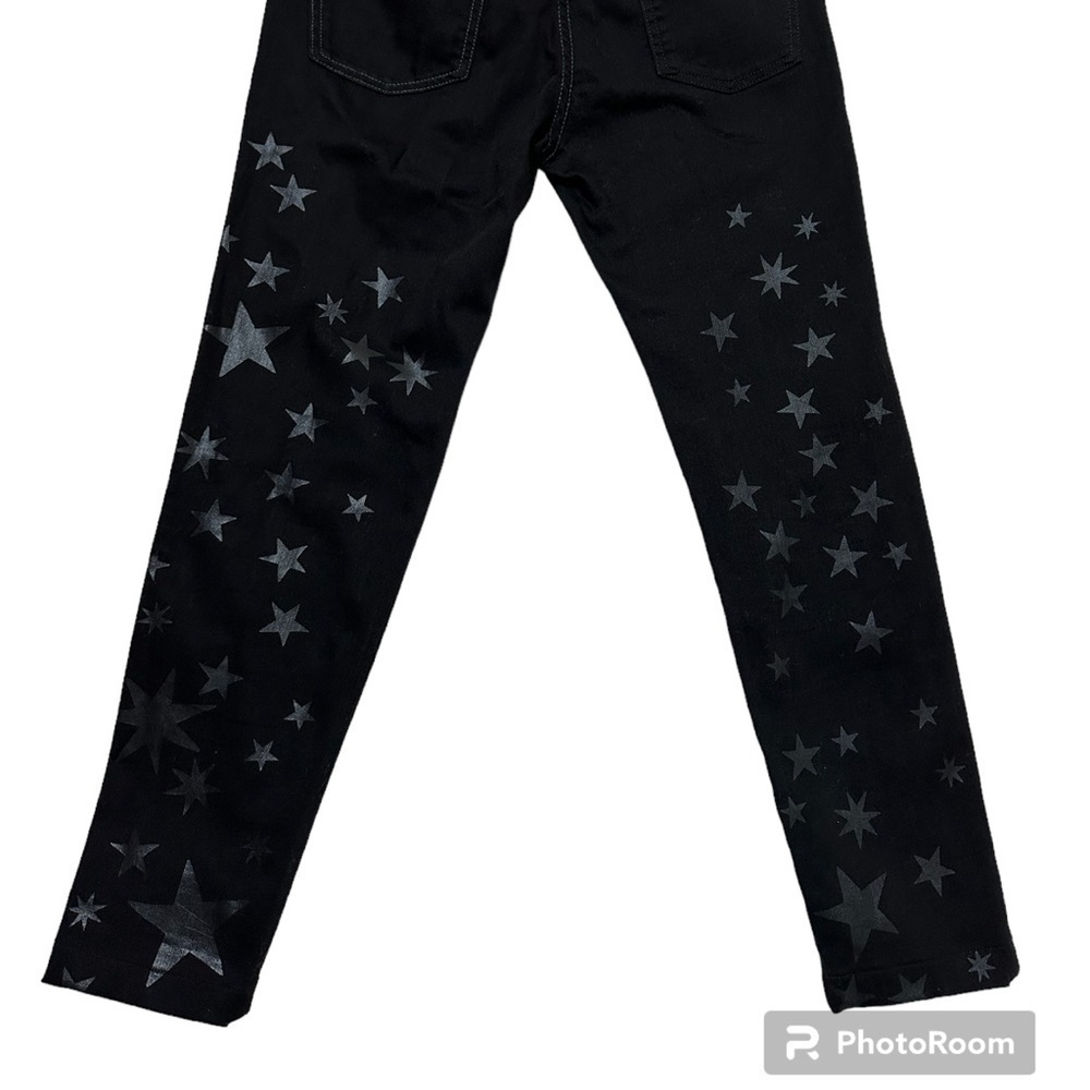 Stella McCartney Black w/ Black Star Denim Ankle Length Jeans Size 26
